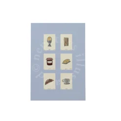 Affiche A3 Breakfast Set - Blue