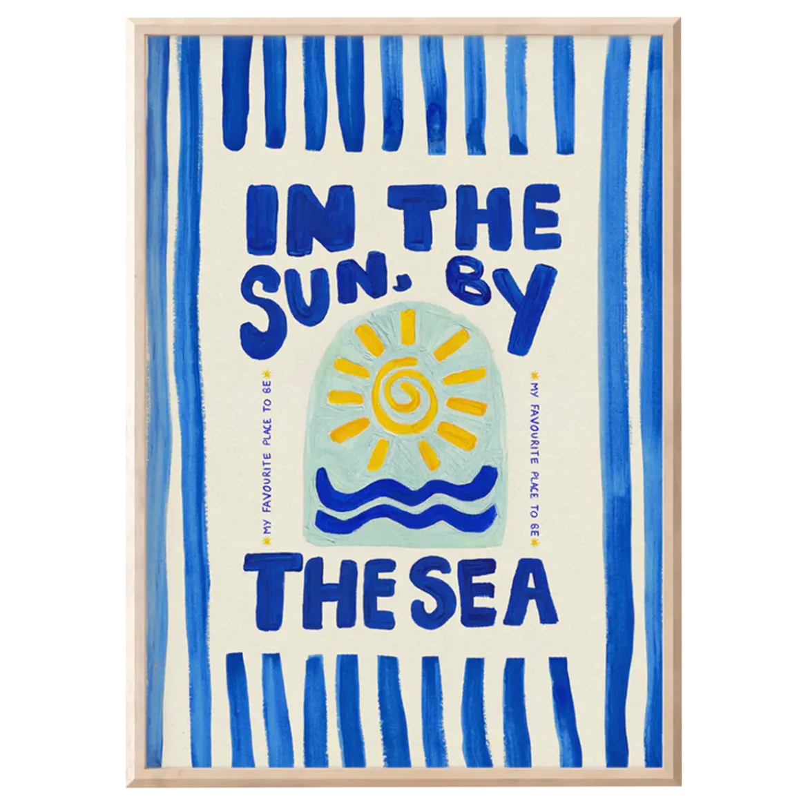 Affiche A3 In the Sun By the Sea Stripes