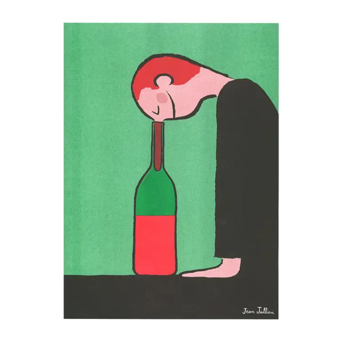 Affiche A3 Jean Jullien - Bouteille