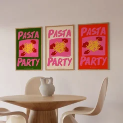 Affiche A3 Pasta Party Green