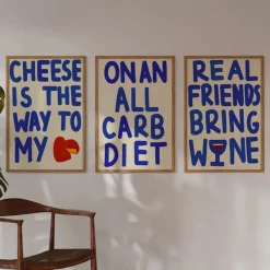 Affiche A3 Real Friends Bring Wine