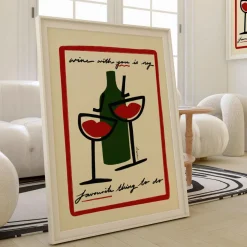 Affiche A3 Wine With You With Border