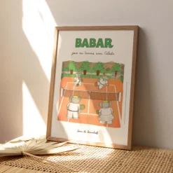 Affiche Babar Babar joue au tennis avec Céleste