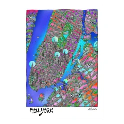 Affiche Carte de New-York