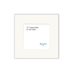 Affiche Cocteau À l'impossible, Je suis tenu - 22 x 22 cm