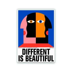 Affiche Different is Beautiful - 50x70 cm