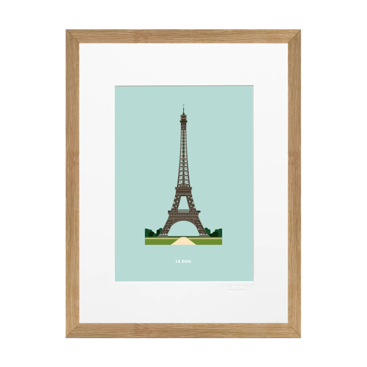 Affiche Le Duo Archi Eiffel Tower France - 30 cm x 40 cm