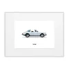 Affiche Le duo Porsche 911 Targa Blanche - 30 x 40 cm