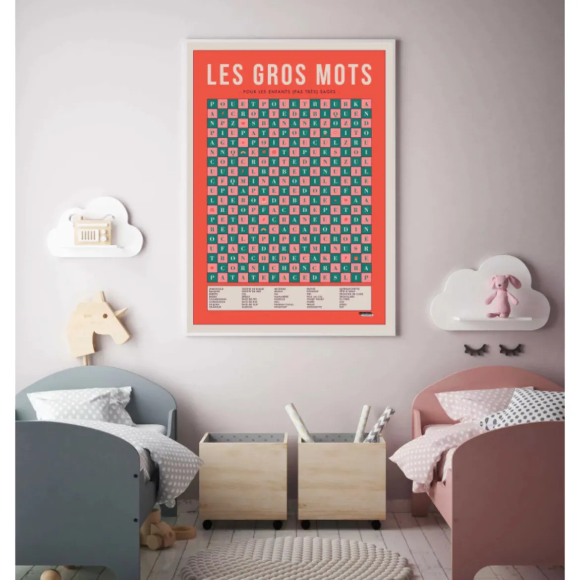 Affiche Les gros mots 50x70cm
