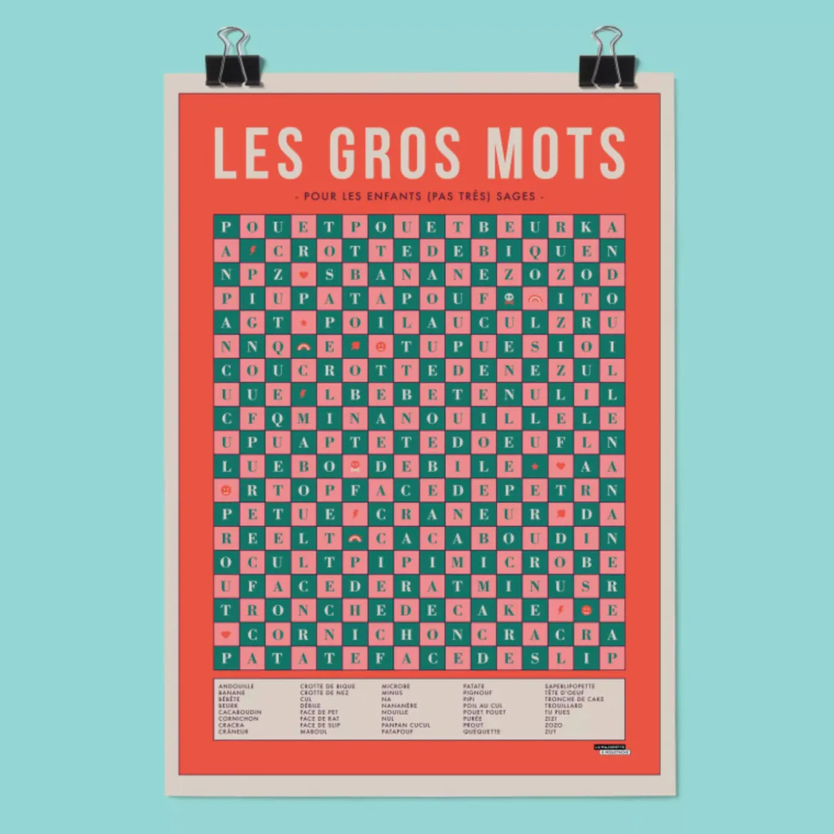 Affiche Les gros mots 50x70cm