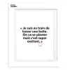 Affiche Loic Prigent Je Suis En Train - 30 x 40 cm