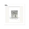 Affiche Paris Arc de Triomphe WLPP - 22 x 22 cm
