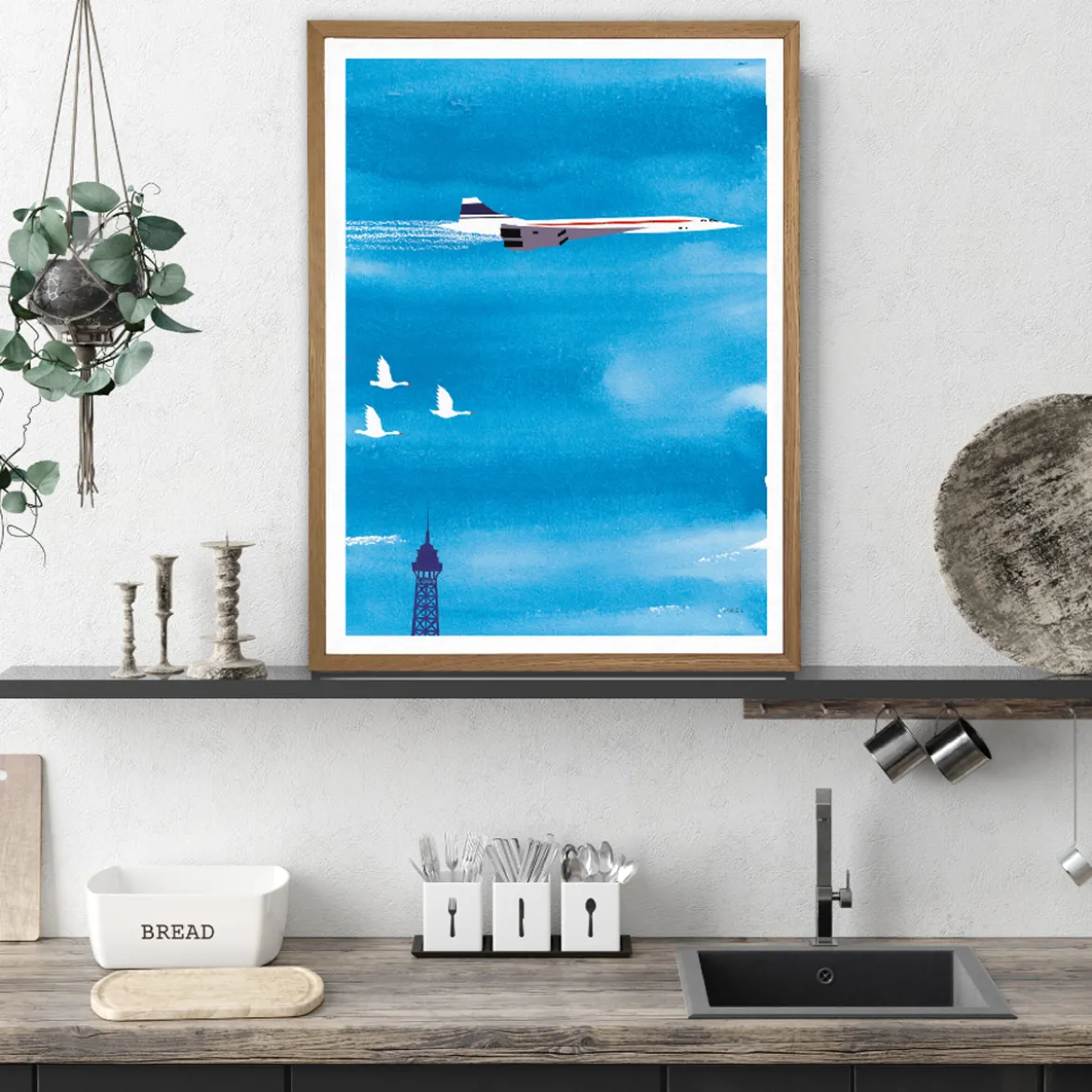 Affiche Paris Concorde - Why LA Pourquoi Paris - 22 x 22 cm