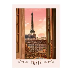 Affiche Paris - Tour Eiffel depuis le balcon