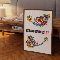 Affiche Roland-Garros 1997 - Antonio Saura - 30 x 40 cm