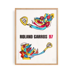 Affiche Roland-Garros 1997 - Antonio Saura - 30 x 40 cm