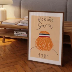 Affiche Roland-Garros 1981 - Eduardo Arroyo - 30 x 40 cm