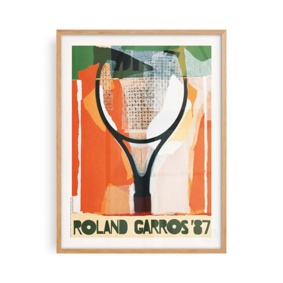 Affiche Roland-Garros 1987 - Gérard Titus-Carmel - 30 x 40 cm