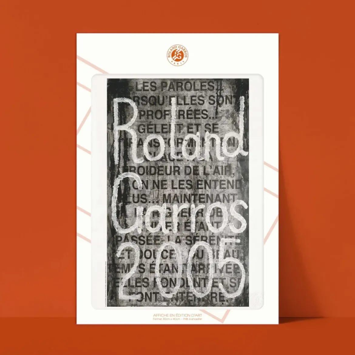 Affiche Roland-Garros 2005 - Jaume Plensa - 30 x 40 cm