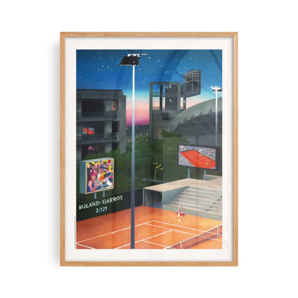 Affiche Roland-Garros 2021 - Jean Claracq - 30 x 40 cm