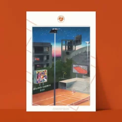 Affiche Roland-Garros 2021 - Jean Claracq - 30 x 40 cm
