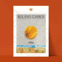 Affiche Roland-Garros 1986 - Jiri Kolar - 30 x 40 cm