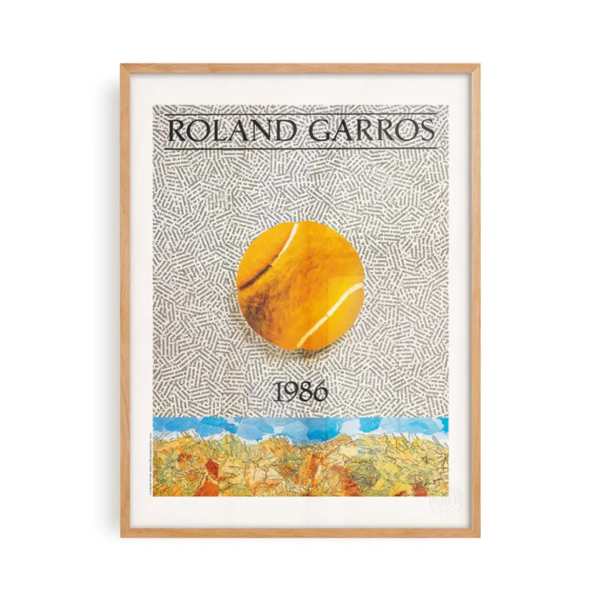 Affiche Roland-Garros 1986 - Jiri Kolar - 30 x 40 cm