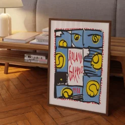 Affiche Roland-Garros 1988 - Pierre Alechinsky - 30 x 40 cm