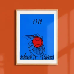 Affiche Roland-Garros 1980 - Valerio Adami - 30 x 40 cm