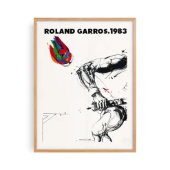 Affiche Roland-Garros 1983 - Vladimir Velickovic - 30 x 40 cm