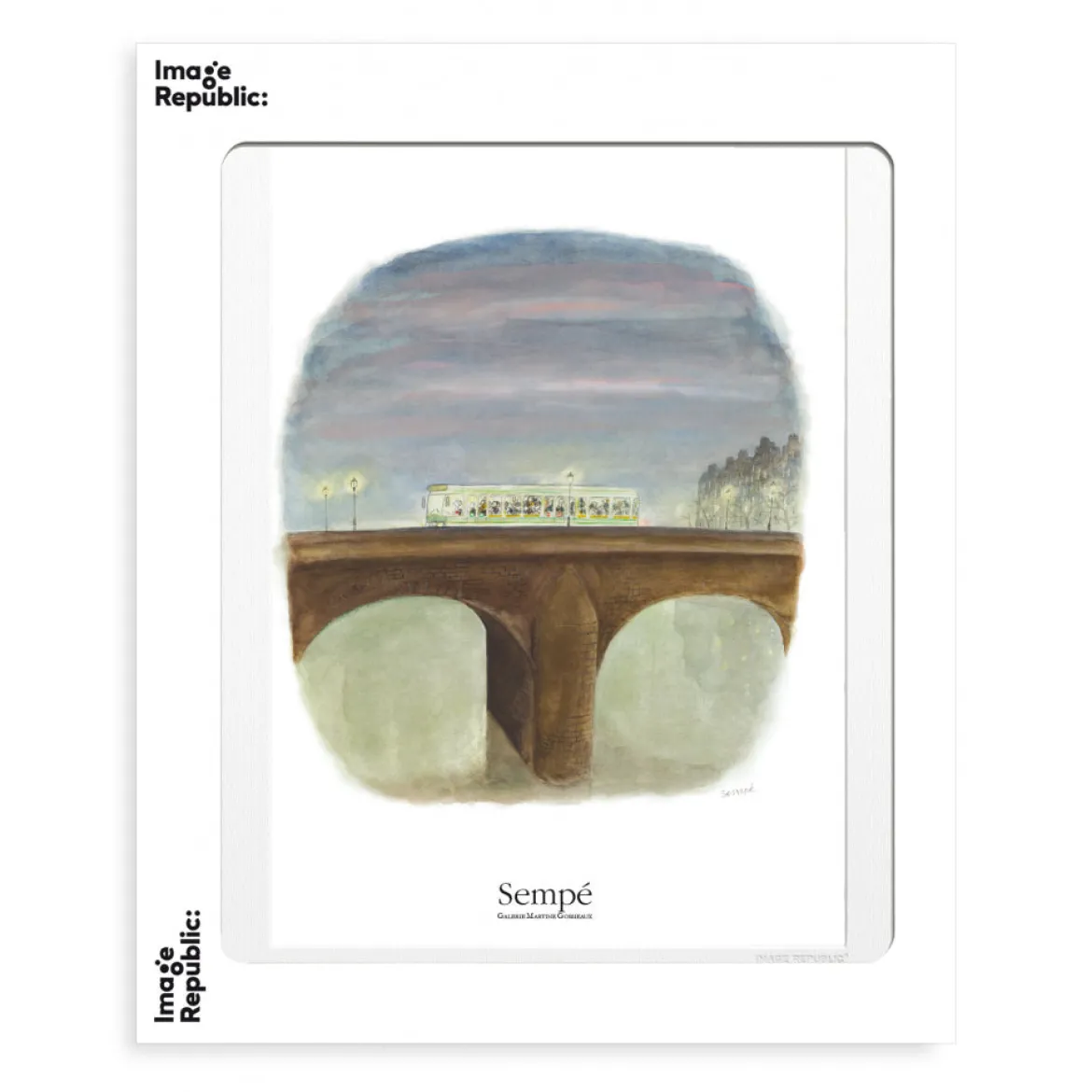 Affiche Sempe Bus Nuit - 40 x 50 cm
