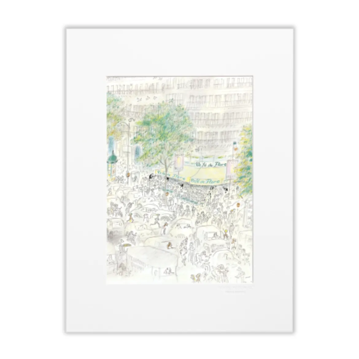 Affiche Sempé Le Flore - 30 x 40 cm