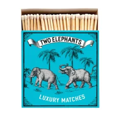 Allumettes Two Elephants on blue