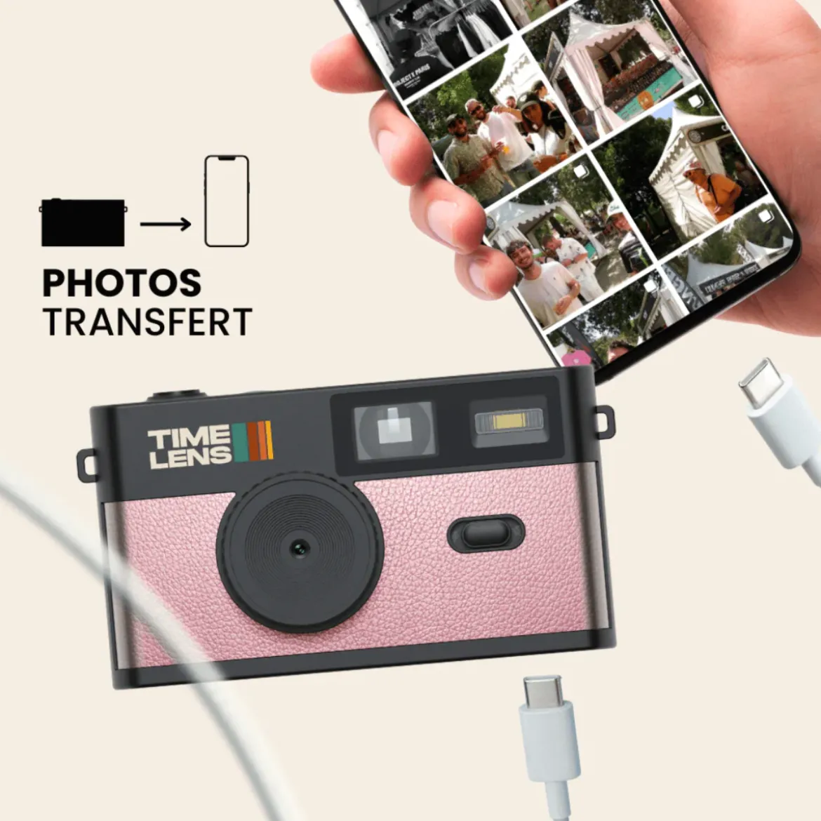 Appareil photo TimeLens® Pop Edition 80's Pink Gold