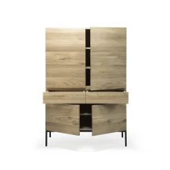 Armoire Ligna en chêne noir - 4 Portes, 2 Tiroirs
