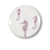 Assiette à dessert Hippocampes en porcelaine - Ø 21 cm