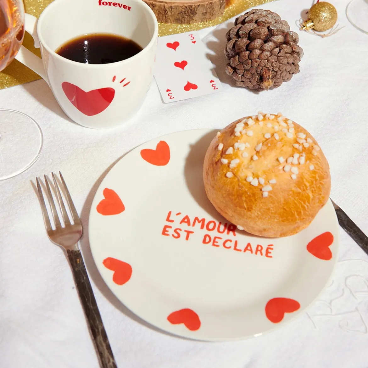 Assiette l'Amour est déclaré