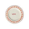 Assiette plate Love en céramique