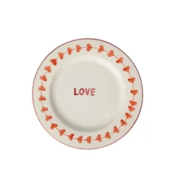 Assiette plate Love en céramique