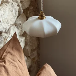 Baladeuse Maria en porcelaine biscuit - Ø 24 cm
