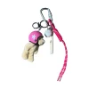 Bijou de sac - Ourson Casque Rose