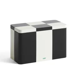 Boîte Tin à carreaux M - Noir & Blanc
