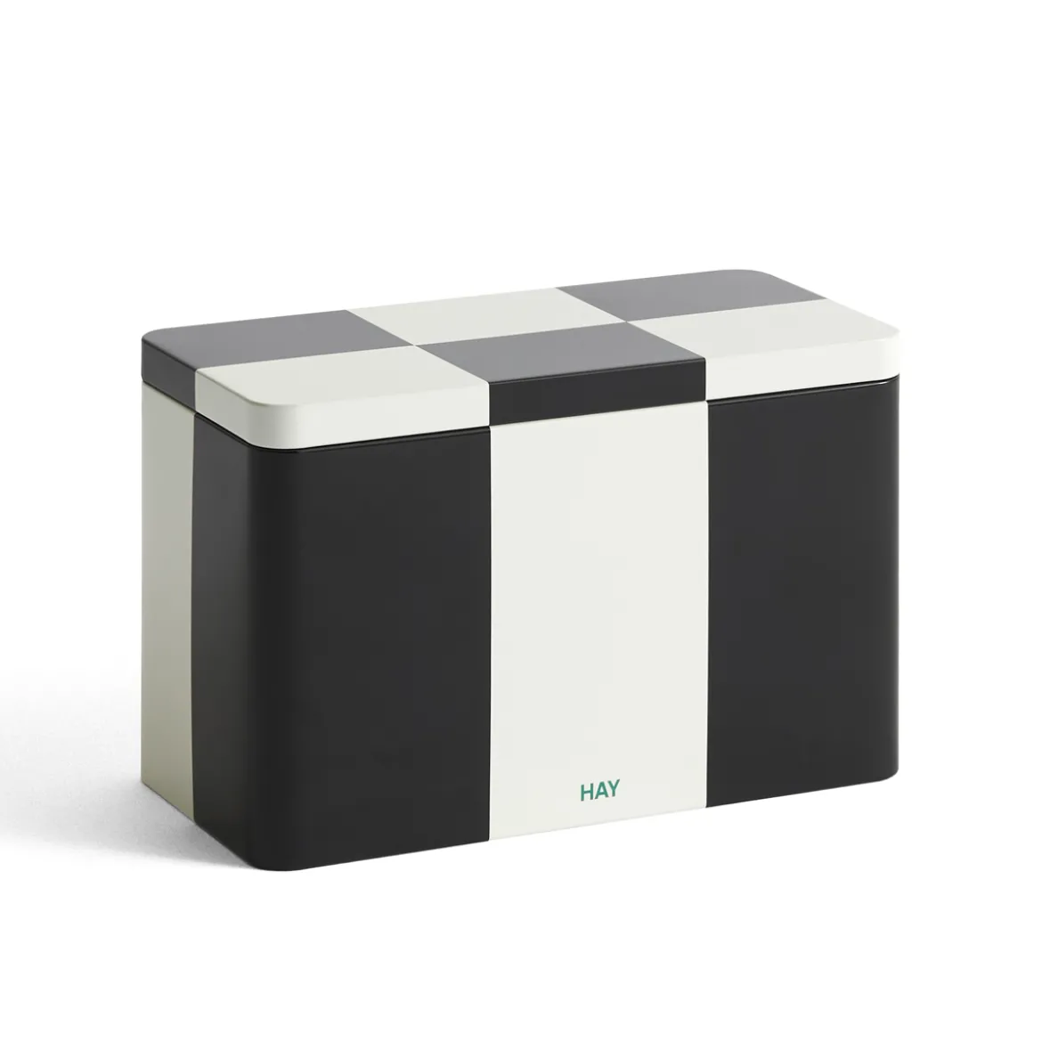 Boîte Tin à carreaux M - Noir & Blanc