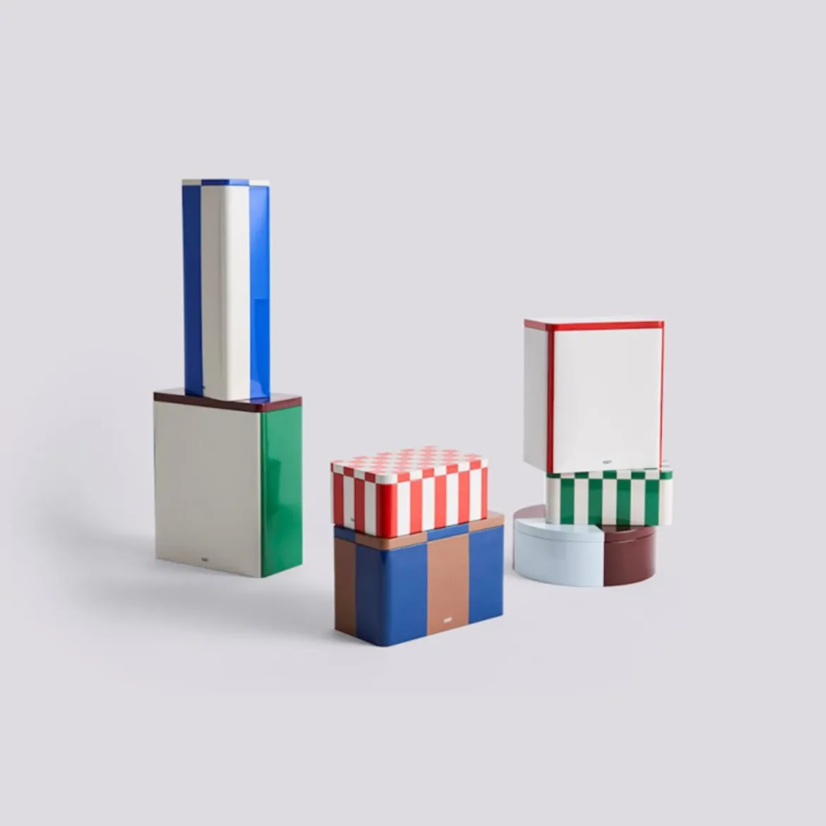 Boîte Tin L - Rouge et Blanc