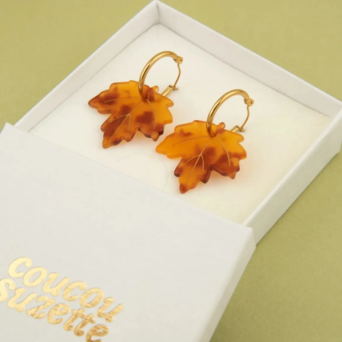 Boucles D'oreilles Feuilles d'érable