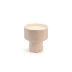 Bougie Coupe Striée Fleur d'orangée - Blanc