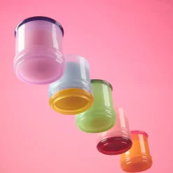 Bougie Stacked Orange and Hot Pink - Infrared Mango
