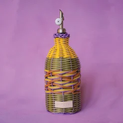 Bouteille à huile tressée