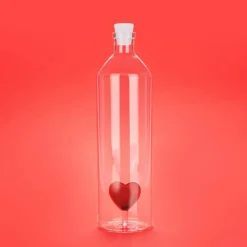Bouteille Love en verre borosilicate - 1,2 L