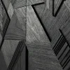 Buffet Graphic en teck verni - 3 portes